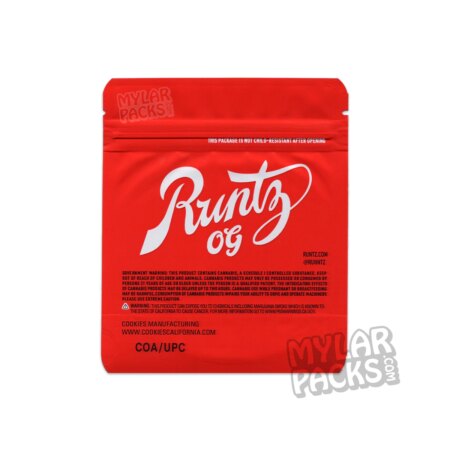 Runtz OG 3.5g Empty Mylar Bag Flower Dry Herb Packaging