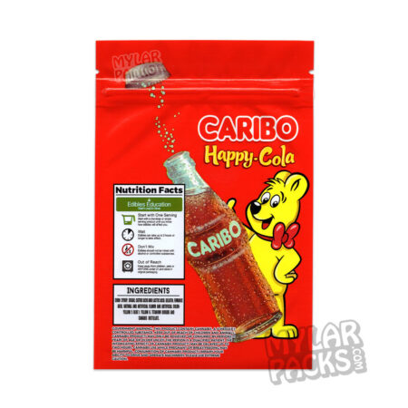 Caribo Happy Cola 600mg Empty Mylar Bag Gummy Edibles Packaging