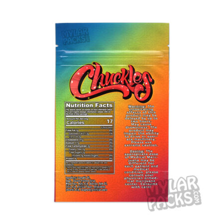 Chuckles Mini Rainbow Belts 400mg Empty Mylar Bag Edibles Packaging