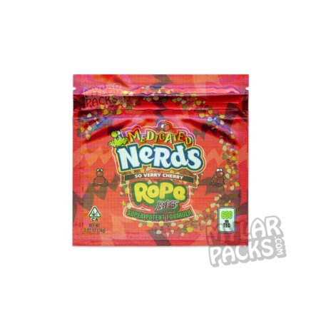 Nerds Rope Bites Cherry 600mg Empty Mylar Bag Edibles Packaging
