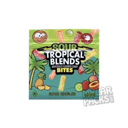 Sour Bites Tropical 600mg Empty Mylar Bag Edibles Packaging