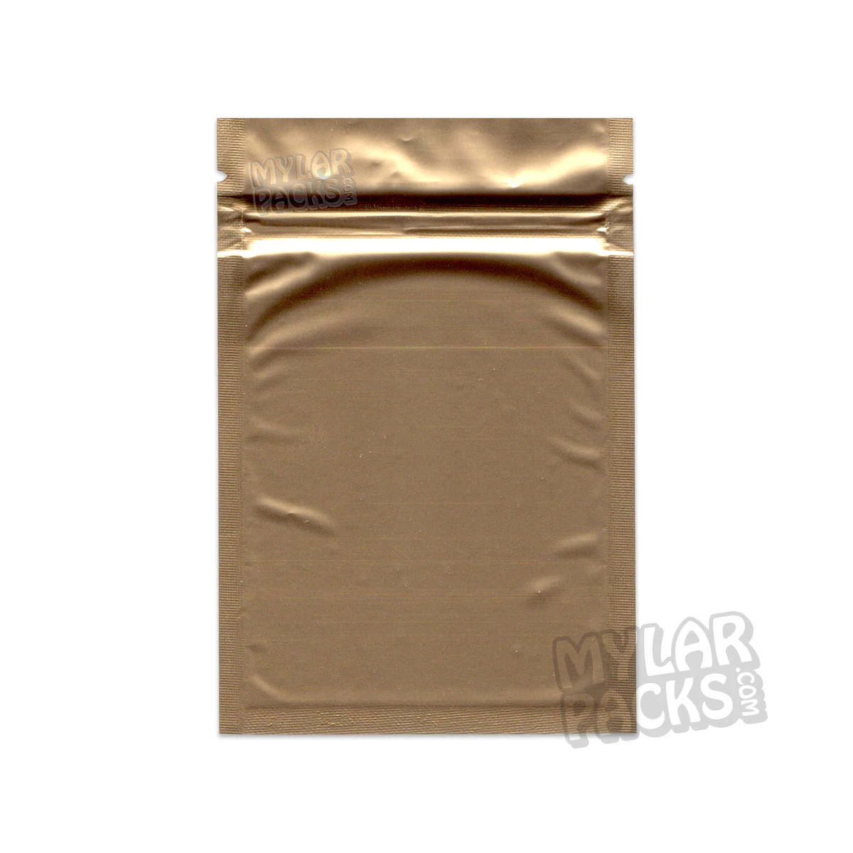 Gold Shiny Finish Blank 3.5g Empty Mylar Bag Flower Dry Herb Candy Edibles Packaging
