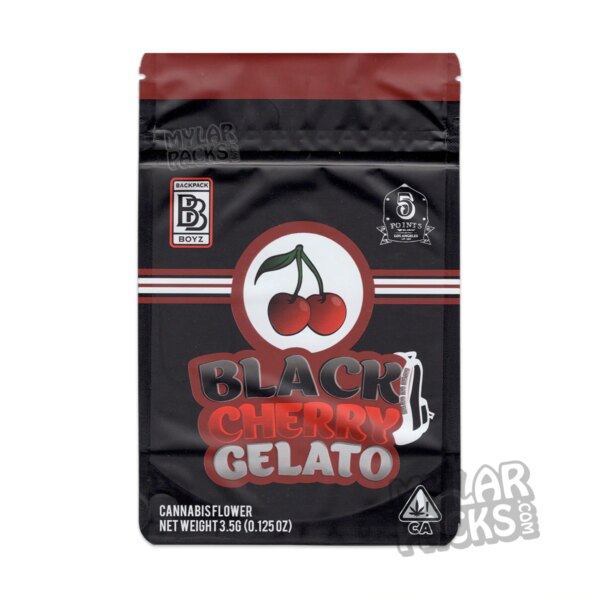 Backpack Boys Black Cherry Gelato 3.5g Empty Mylar Bag Flower Dry Herb Packaging