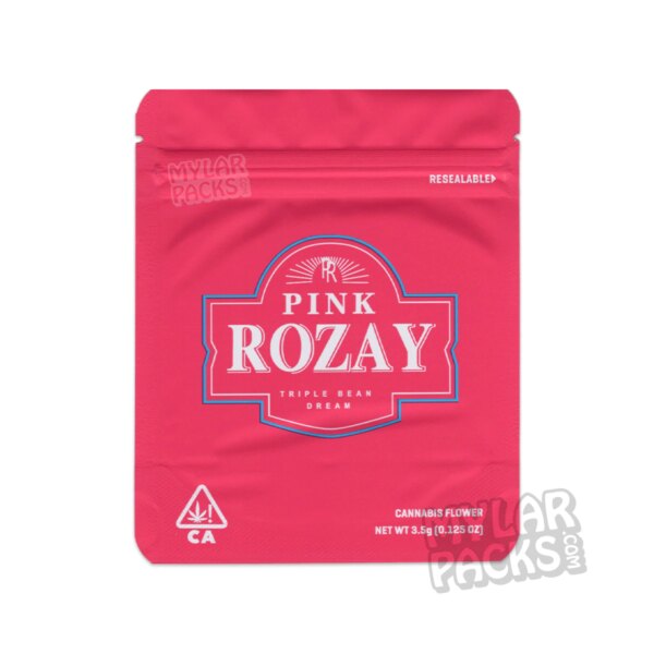 Cookies Pink Rozay 3.5g Empty Smell Proof Mylar Bag Flower Dry Herb Packaging