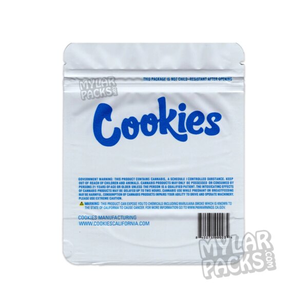 Cookies Snow Man 3.5g Empty Smell Proof Mylar Bag Flower Dry Herb Packaging