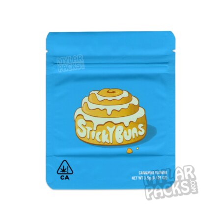 Cookies Sticky Buns 3.5g Empty Smell Proof Mylar Bag Flower Dry Herb Packaging
