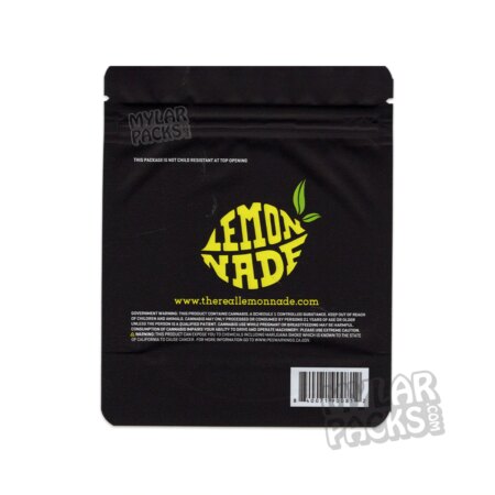 Lemonchello by Lemonnade 3.5g Empty Smell Proof Mylar Bag Flower Dry Herb Packaging