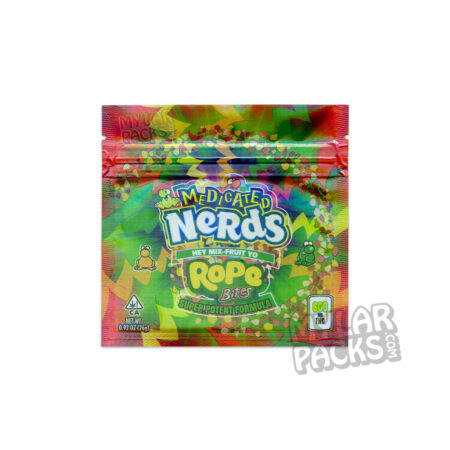 Nerds Rope Bites Mixed Fruit 600mg Empty Mylar Bag Gummy Edibles Packaging