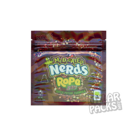 Nerds Rope Bites Super Potent Purple 600mg Empty Mylar Bag Gummy Edibles Packaging