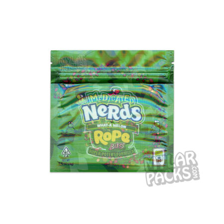 Nerds Rope Bites Watermelon 600mg Empty Mylar Bag Gummy Edibles Packaging