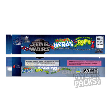 Nerds Rope Star Wars 600mg Empty Mylar Bag Gummy Edibles Packaging