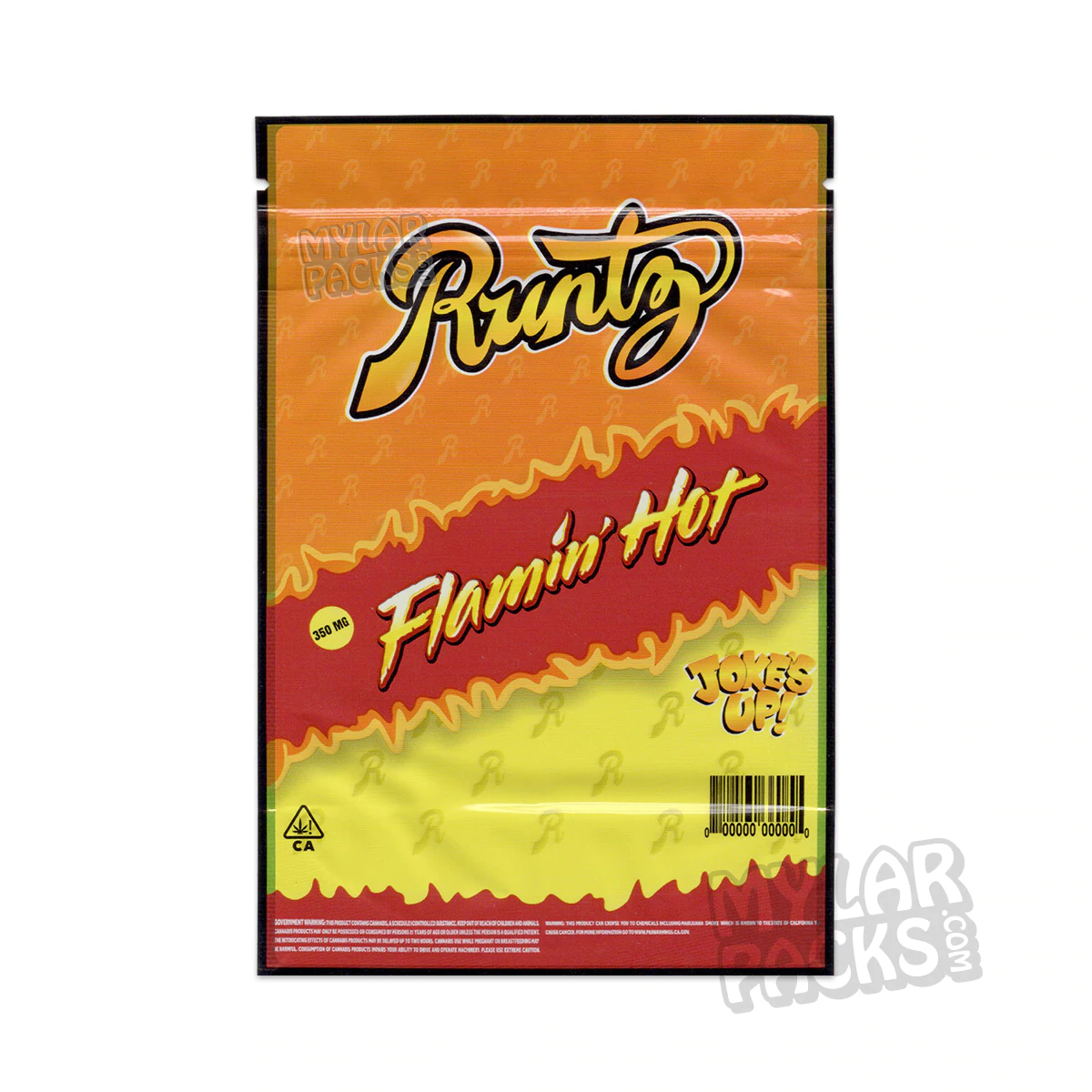 Chesterrz Flamin' Hot Fries 500mg Empty Chips Edibles Mylar Bag