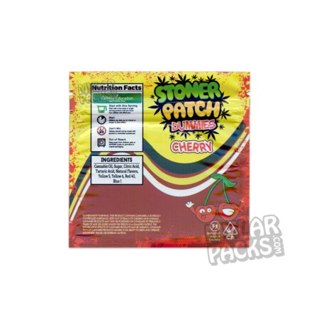 Stoner Patch Dummies Cherry 500mg Empty Mylar Bag Edibles Packaging