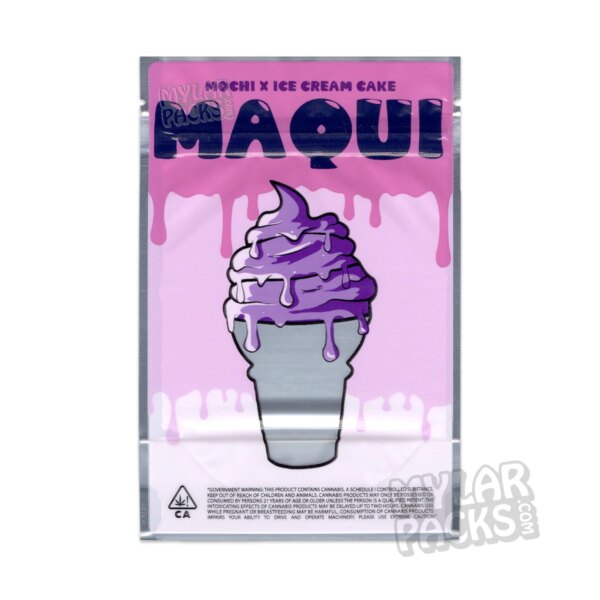 Maqui by House of Herbs 3.5g Empty Smell Proof Mylar Bag Flower Dry Herb Packaging