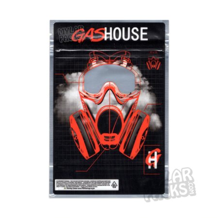Gas House Gas Mask 3.5g Empty Mylar Bag Flower Dry Herb Packaging