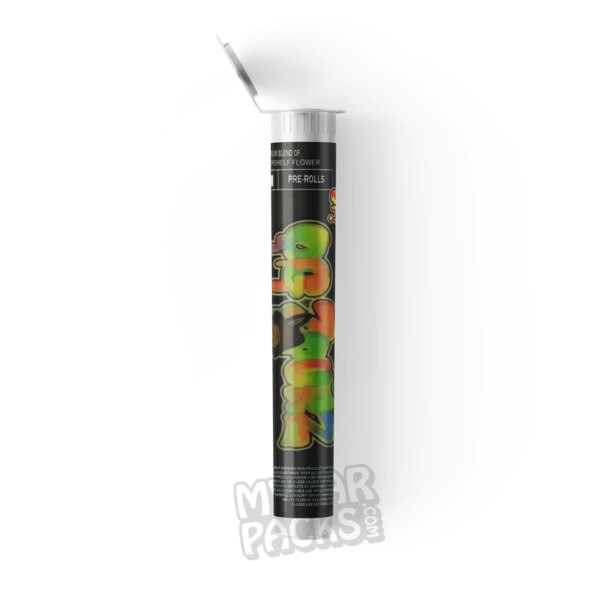 OG Sourz by Joke's Up Single Preroll Empty Clear Hard Plastic Tube for Flower Dry Herb Packaging