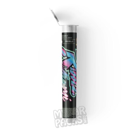 Riddlz Miami by Joke's Up Single Preroll Empty Clear Hard Plastic Tube for Flower Dry Herb Packaging