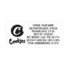 Customizable Strain Sticker - Cookies (1" x 2") with Black Logo