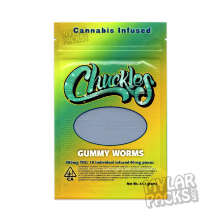 Chuckles Gummy Worms 400mg Empty Mylar Bag Gummy Edibles Packaging