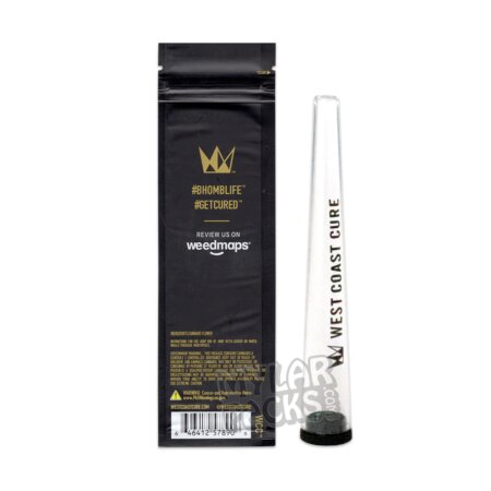 West Coast Cured Single Preroll Empty Mylar Bag with Hard Plastic Tube for Flower Dry Herb Packaging