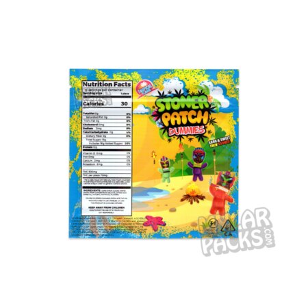 Stoner Patch Bears Tropical 500mg Empty Mylar Bag Edibles Packaging