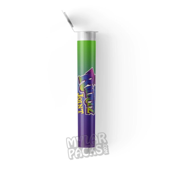 Runtz Joint 2G Single Preroll Empty Clear Hard Plastic Tube for Flower Dry Herb Concentrates Packaging