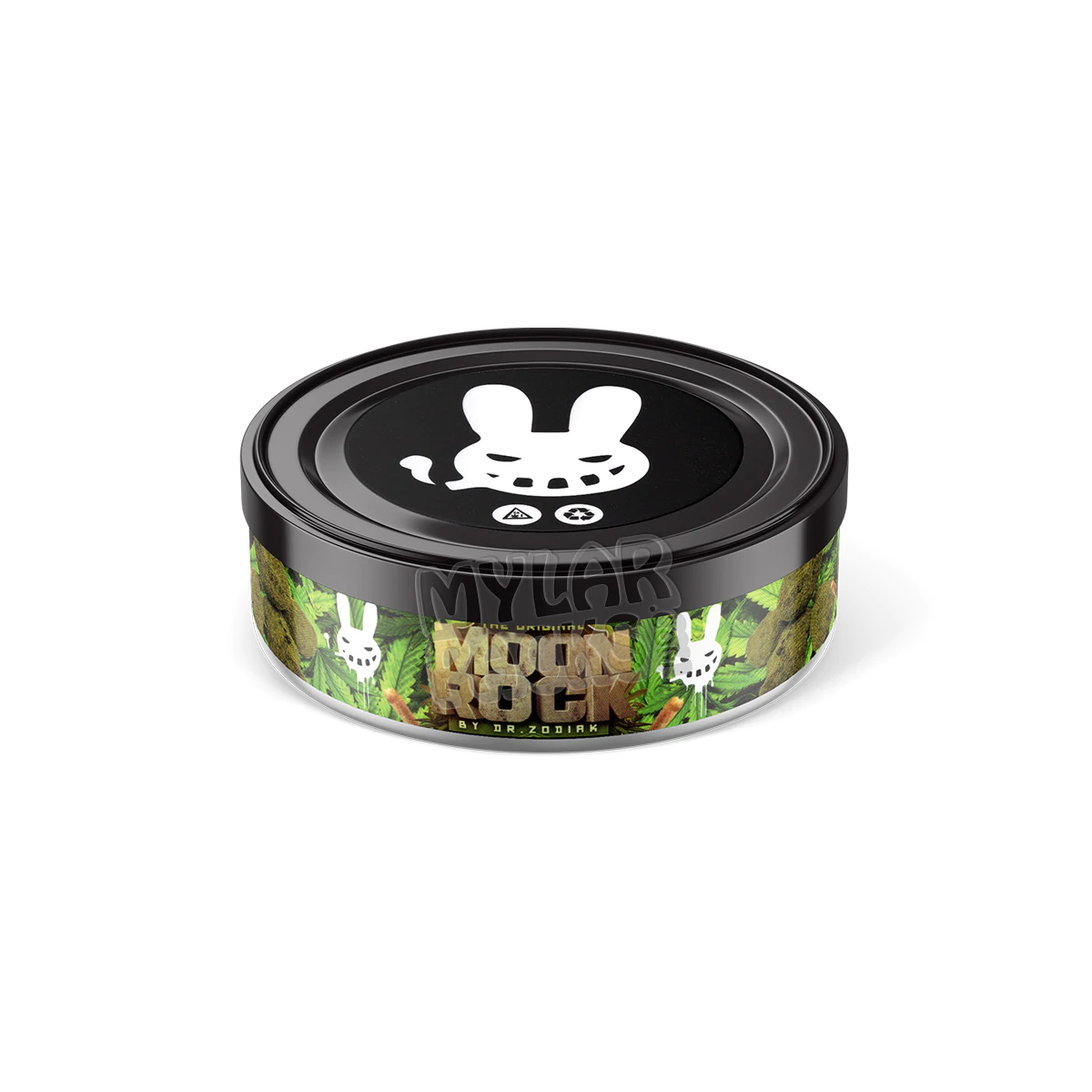 Moon Rocks by Dr Zodiac 3.5g Pressitin Self-Seal Tuna Tin Cans with Labels Dry Herb Flower Packaging