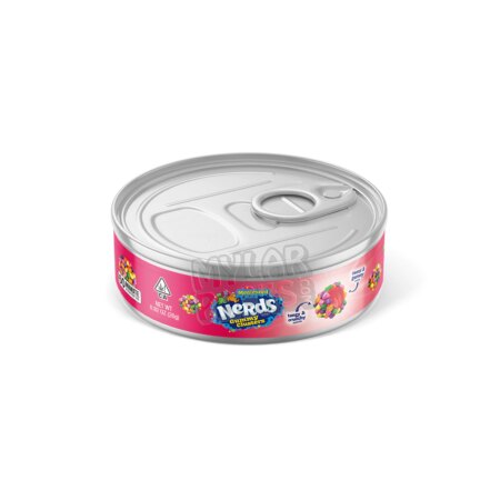 Nerds Gummy Clusters 100ml Pressitin Self-Seal Tuna Tin Cans with Labels Candy Edibles Packaging