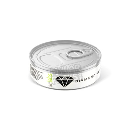 Ice Cream by Diamond Cut 3.5g Pressitin Self-Seal Tuna Tin Cans with Labels Dry Herb Flower Packaging