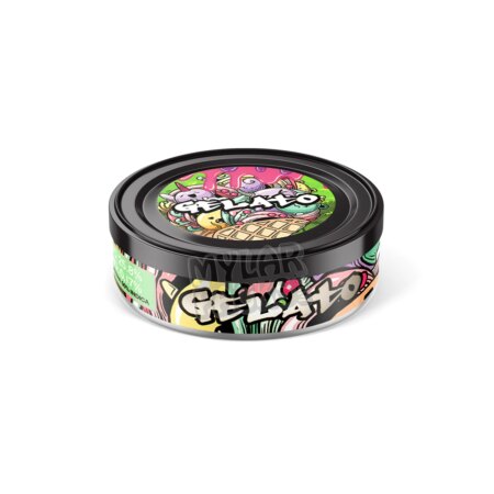 Gelato 3.5g Pressitin Self-Seal Tuna Tin Cans with Labels Dry Herb Flower Packaging
