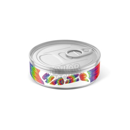 UK Haze 3.5g Pressitin Self-Seal Tuna Tin Cans with Labels Dry Herb Flower Packaging