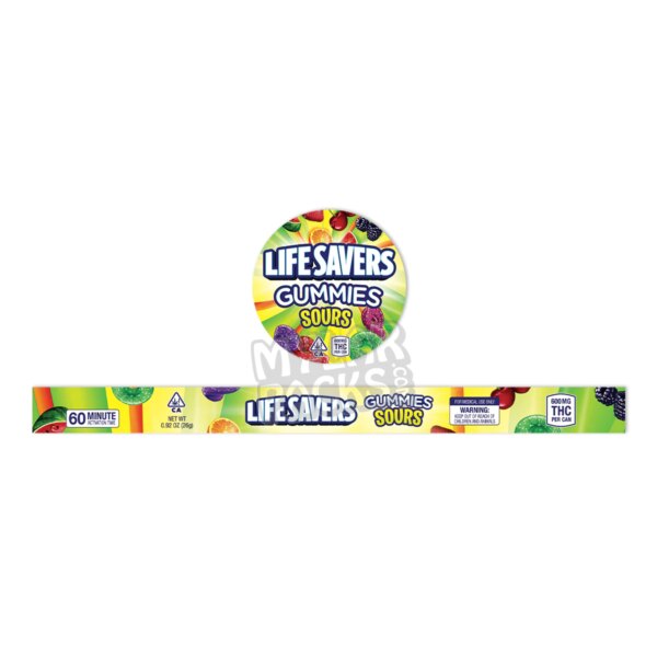 Lifesavers Gummies Sours 100ml Pressitin Self-Seal Tuna Tin Cans with Labels Edibles Packaging