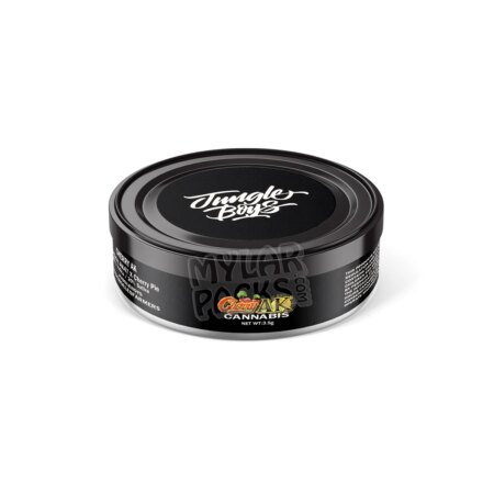 Cherry AK by Jungle Boys 3.5g Pressitin Self-Seal Tuna Tin Cans with Labels Dry Herb Flower Packaging