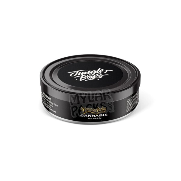 Divorce Cake by Jungle Boys 3.5g Pressitin Self-Seal Tuna Tin Cans with Labels Dry Herb Flower Packaging
