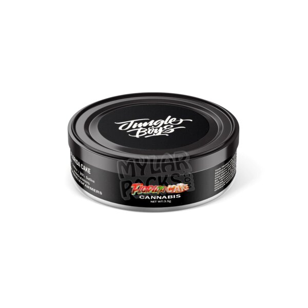 Florida Cake by Jungle Boys 3.5g Pressitin Self-Seal Tuna Tin Cans with Labels Dry Herb Flower Packaging