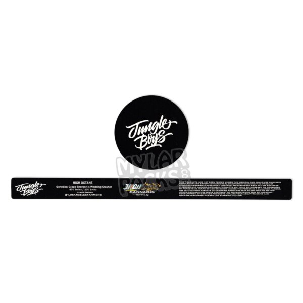 High Octane by Jungle Boys 3.5g Pressitin Self-Seal Tuna Tin Cans with Labels Dry Herb Flower Packaging