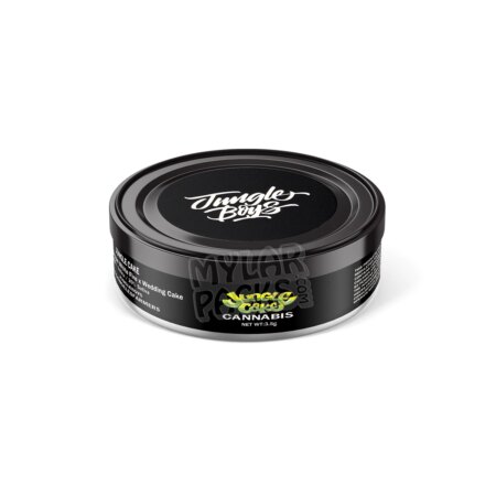 Jungle Cake by Jungle Boys 3.5g Pressitin Self-Seal Tuna Tin Cans with Labels Dry Herb Flower Packaging