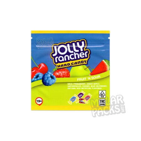 Jolly Rancher Fruit 'n Sour Hard Candy 500mg Empty Mylar Bags Edibles Packaging