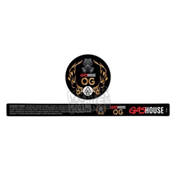 GasHouse OG 3.5g Pressitin Self-Seal Tuna Tin Cans with Labels Dry Herb Flower Packaging