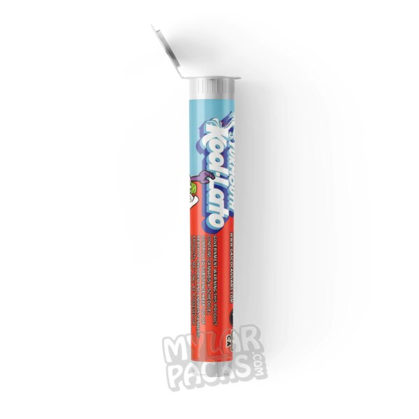 Gas Co. Yuckmouth Kool-Lato 1G Single Preroll Joint Empty Clear Hard Plastic Tube and Sticker Herb Packaging