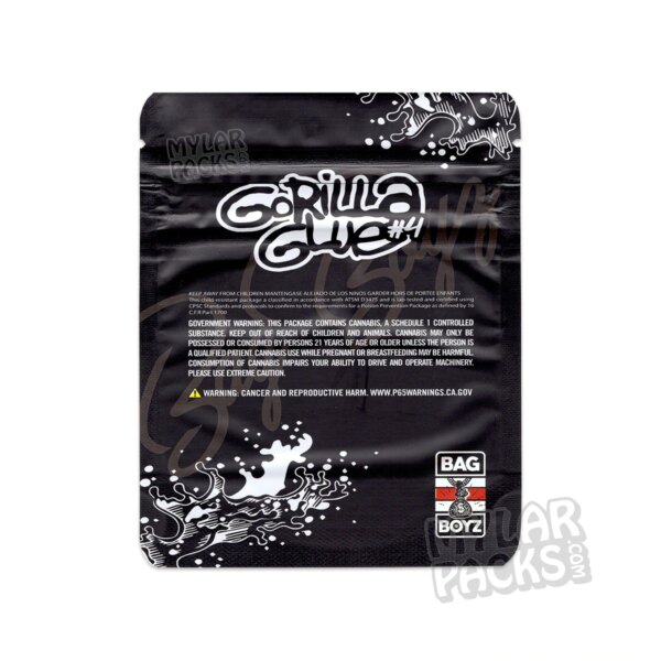 Bag Boyz Gorilla Glue 3.5g Empty Mylar Bag Flower Dry Herb Packaging