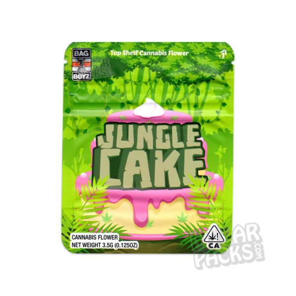 Bag Boyz Jungle Cake 3.5g Empty Mylar Bag Flower Dry Herb Packaging