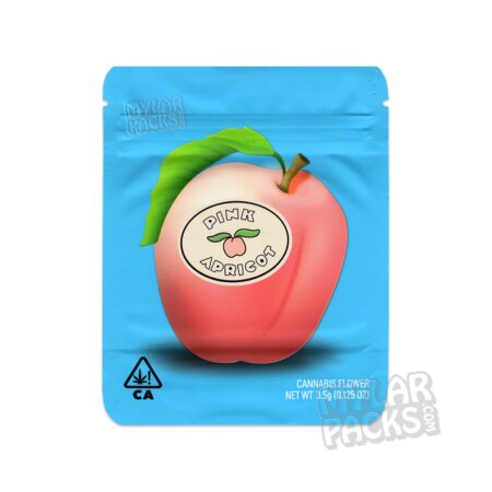Pink Apricot by Cookies 3.5g Empty Mylar Bag Flower Dry Herb Packaging