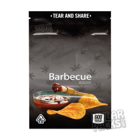 BBQ Flavored Chips 600mg Empty Edibles Mylar Bag Snacks Packaging