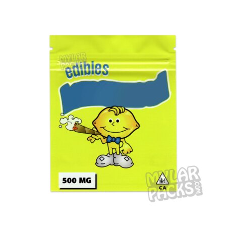 Lemonnheadz Edibles 500mg Empty Mylar Bags Gummy Edibles Candy Packaging