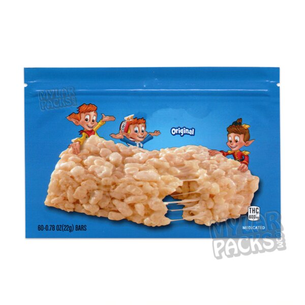 Rice Krispyz Treats 600mg Empty Edibles Mylar Bags Cereal Snack Packaging