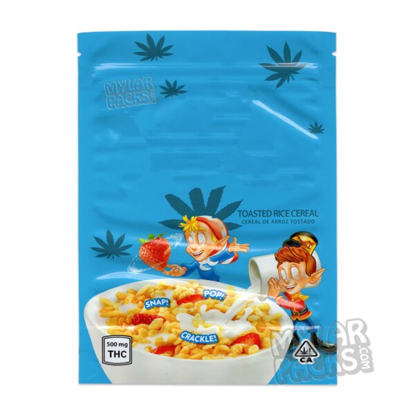 Rice Krispyz Cereal 500mg Empty Cereal Snack Edibles Treats Mylar Bags Packaging
