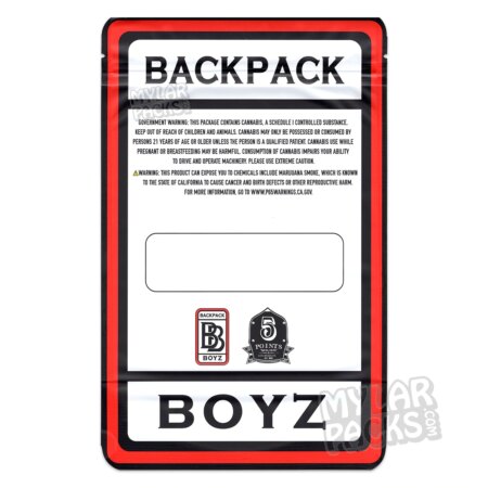 Backpack Boyz Standard 28g / 1 Ounce Empty Mylar Bag Flower Dry Herb Packaging