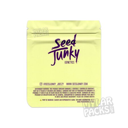 Cake Batter by Seed Junkie 3.5g Empty Smell Proof Mylar Bag Flower Dry Herb Packaging