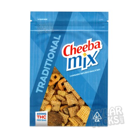 Cheeba Mix 600mg Empty Mylar Bag Infused Snack Mix Edibles Chips Packaging